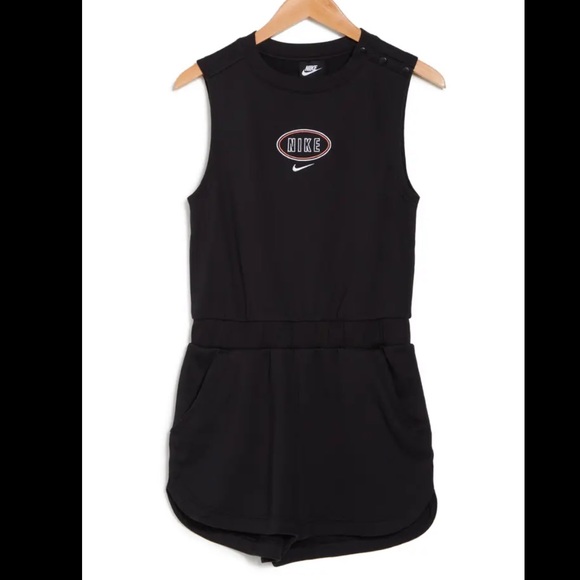 SOLD BNWT Nike Sleeveless Button Short Romper - Picture 1 of 3